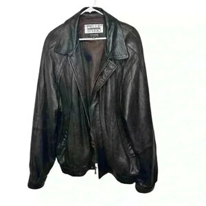 Wilson’s Leather Pelle Studio Vintage Chocolate Brown Bomber Jacket, 2XL Tall